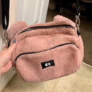 Lazy Oaf pink bear bag